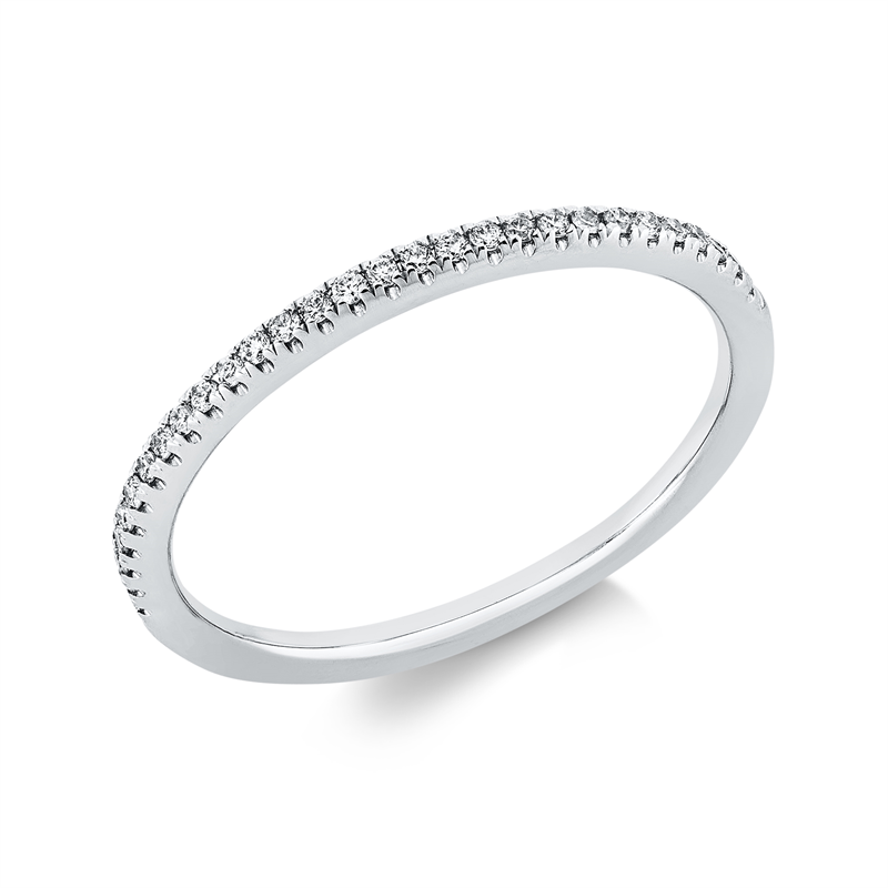 Ring 18 kt WG, 29 Brill. 0,11 ct, TW-si