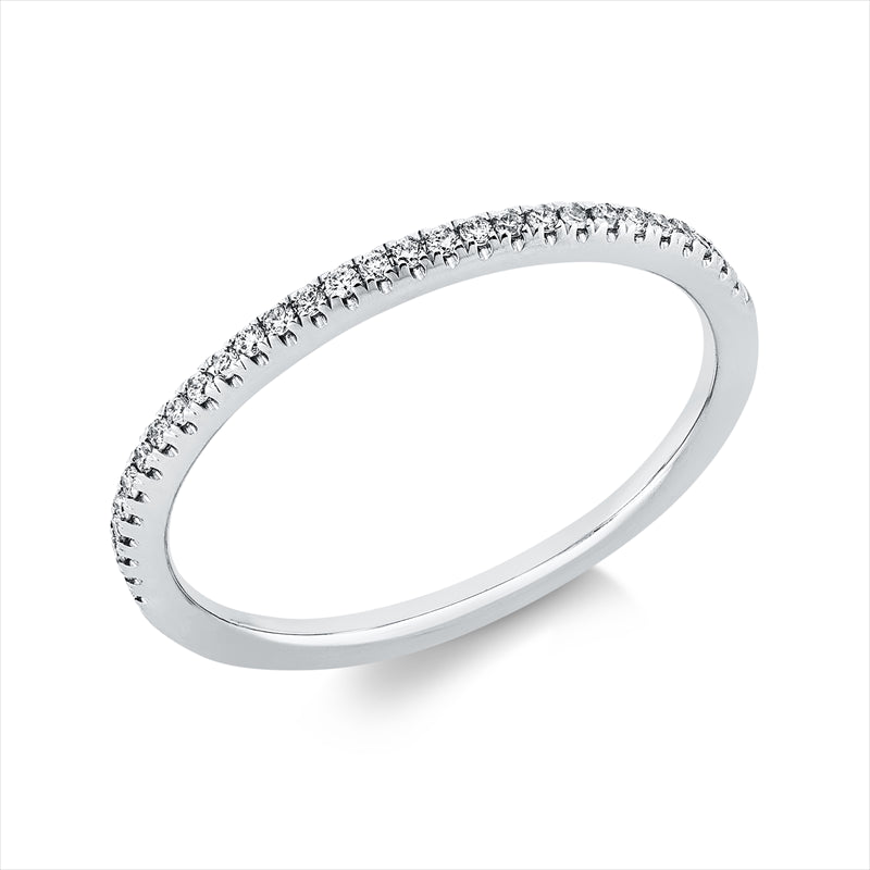 Ring 18 kt WG, 29 Brill. 0,11 ct, TW-si