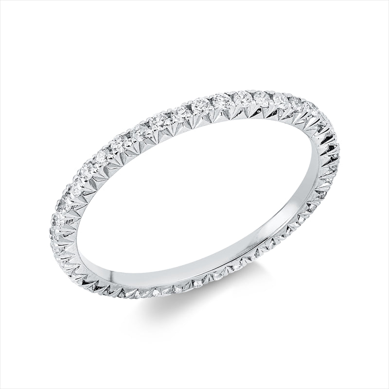 Ring 18 kt WG, 42 Brill. 0,32 ct, TW-si