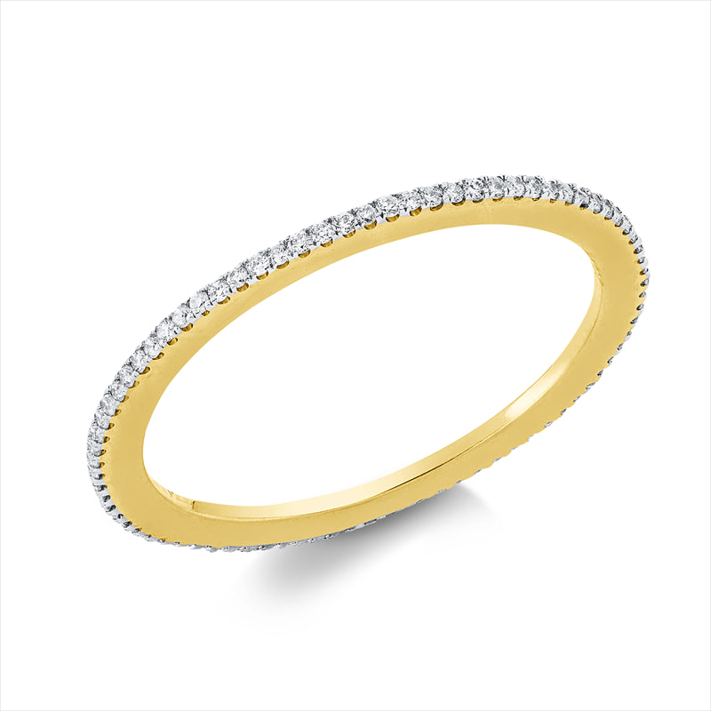 Ring 18 kt GG, 81 Brill. 0,18 ct, TW-si