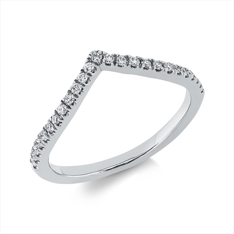 Ring 18 kt WG, 25 Brill. 0,18 ct, TW-si