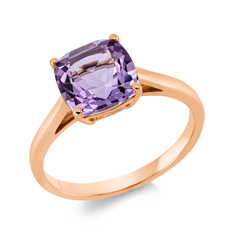 Ring 18 kt RG, 1 Amethyst 2,30 ct pink