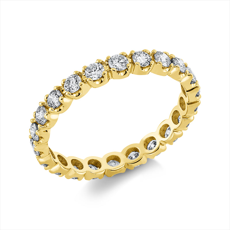 Ring 18 kt GG, 22 Brill. 1,05 ct, W-si