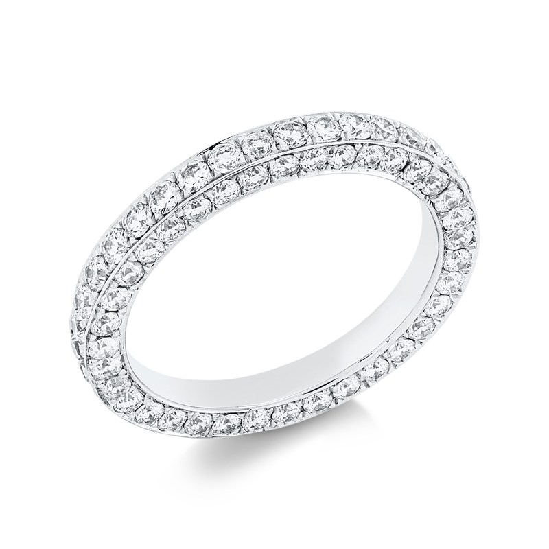 Ring 18 kt WG, 108 Brill. 2,24 ct, TW-vsi