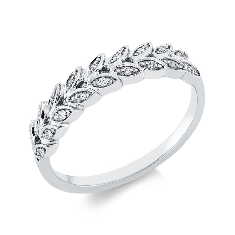 Ring 18 kt WG, 18 Brill. 0,07 ct, TW-si