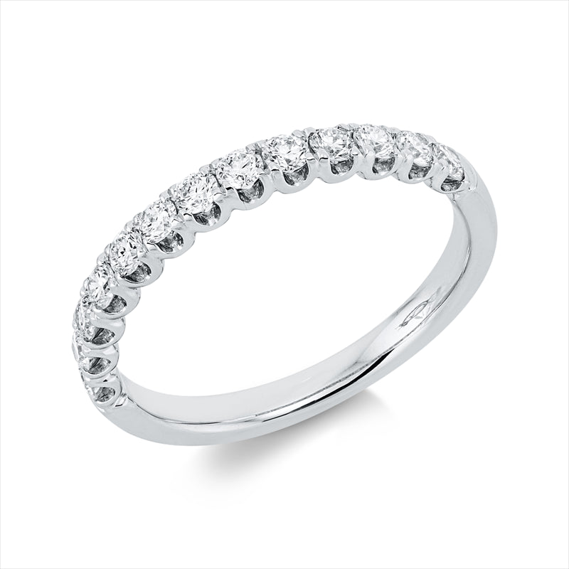 Ring 18 kt WG, 13 Brill. 0,48 ct, TW-si