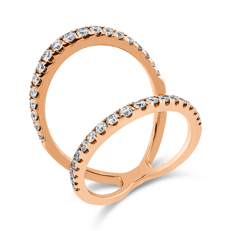 Ring 18 kt RG, 38 Brill. 0,62 ct, TW-si