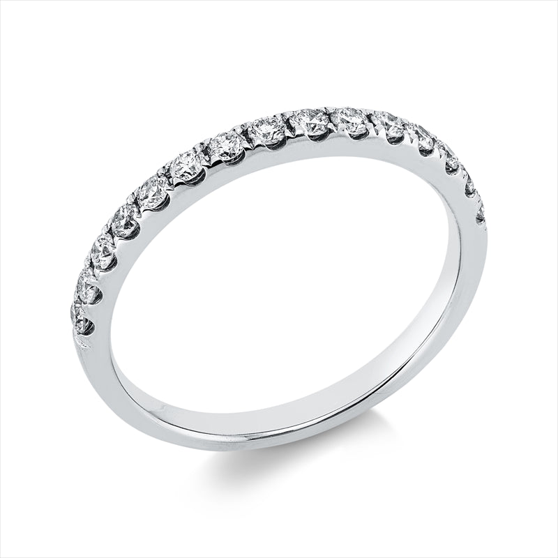 Ring 18 kt WG, 15 Brill. 0,35 ct, TW-si
