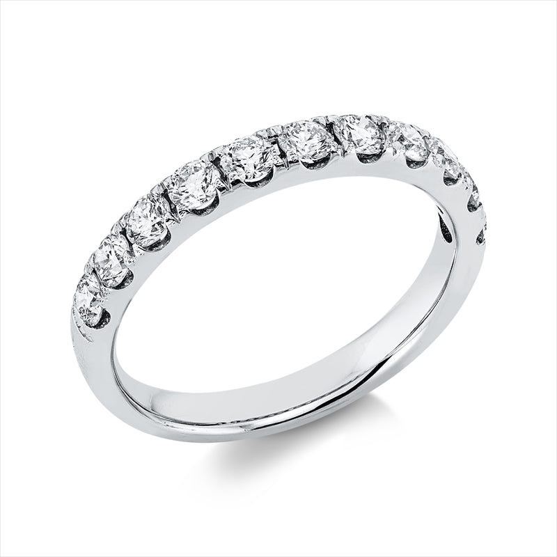 Ring 18 kt WG, 11 Brill. 0,75 ct, TW-si