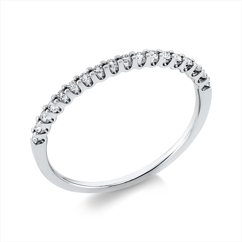 Ring 18 kt WG, 18 Brill. 0,15 ct, TW-si