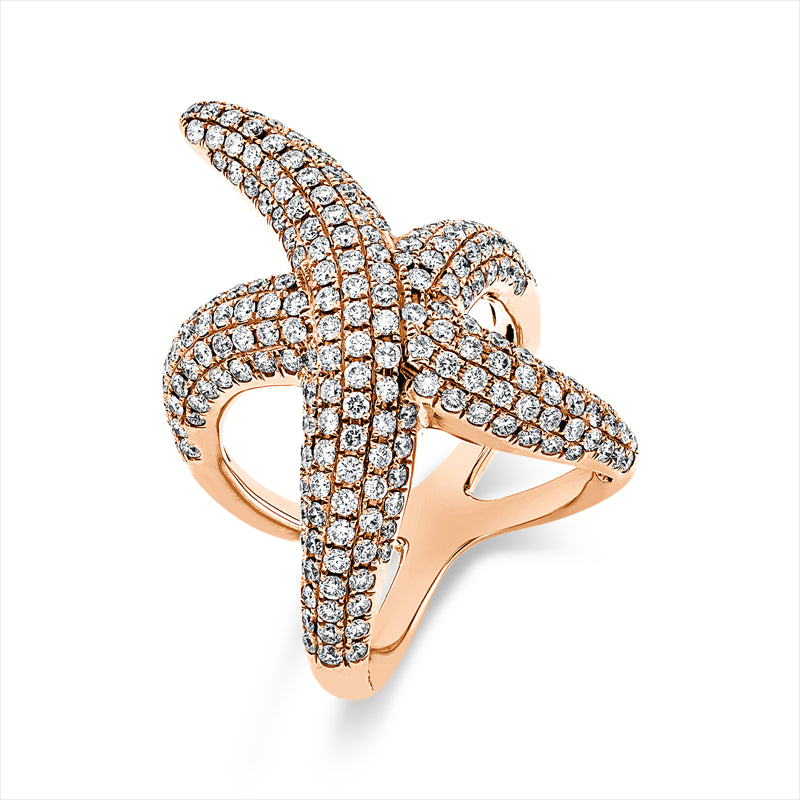 Ring 18 kt RG, 236 Brill. 2,97 ct, F-si
