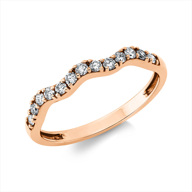 Ring 18 kt RG, 13 Brill. 0,25 ct, W-si