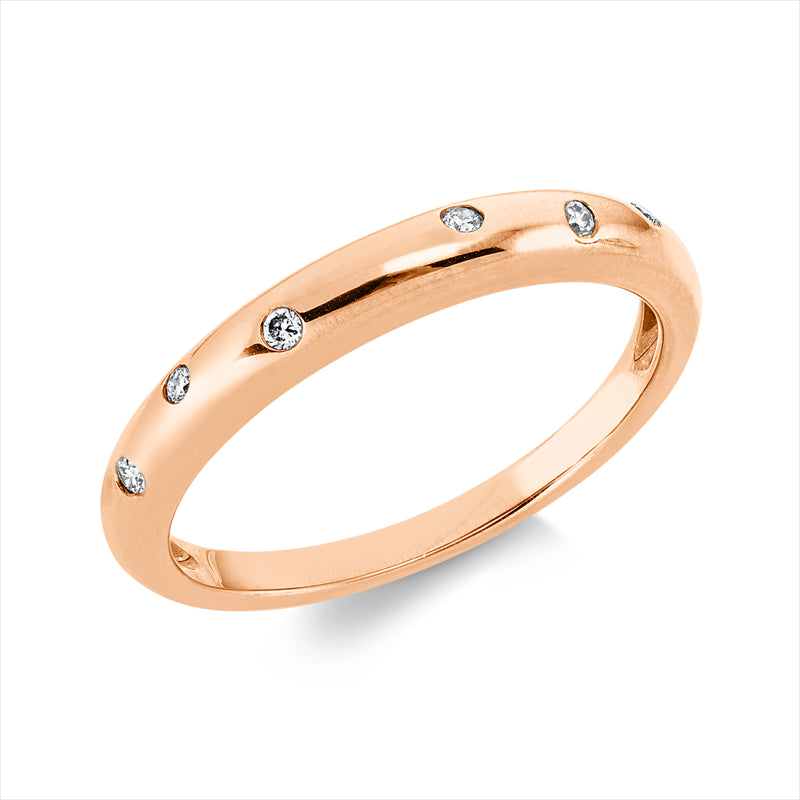 Ring 18 kt RG, 6 Brill. 0,06 ct, TW-si