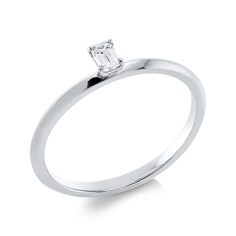 Ring 18 kt WG, 1 Sm.schliff 0,13 ct, TW-si