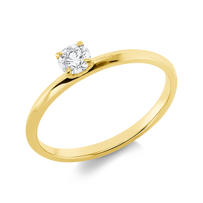 Ring 18 kt GG, 1 Brill. 0,20 ct, TW-si