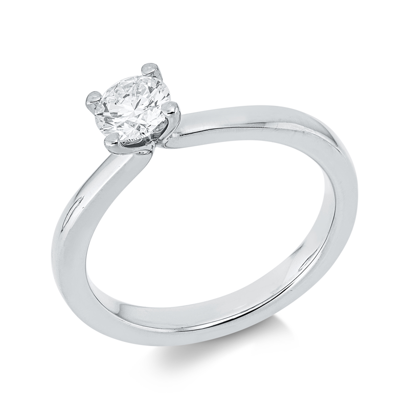 Ring 18 kt WG, GIA5546760771, 1 Brill. 0,50 ct, TW-si