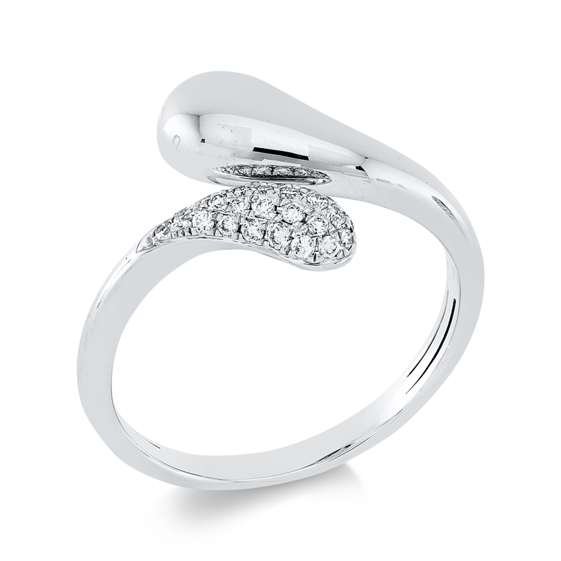 Ring 14 kt WG, 26 Brill. 0,13 ct, TW-si