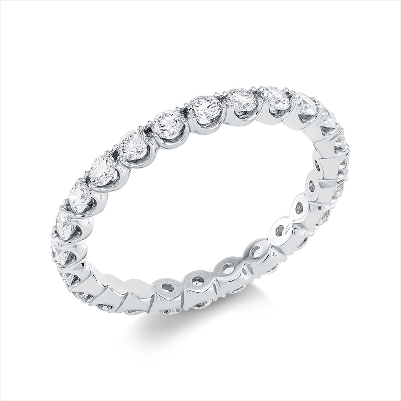 Ring 18 kt WG, 24 Brill. 0,93 ct, TW-si