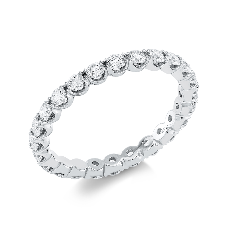 Ring 18 kt WG, 24 Brill. 0,93 ct, TW-si