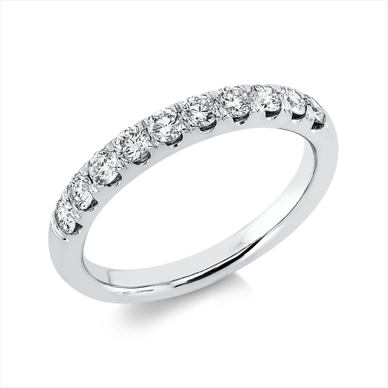 Ring 18 kt WG, 10 Brill. 0,56 ct, TW-si