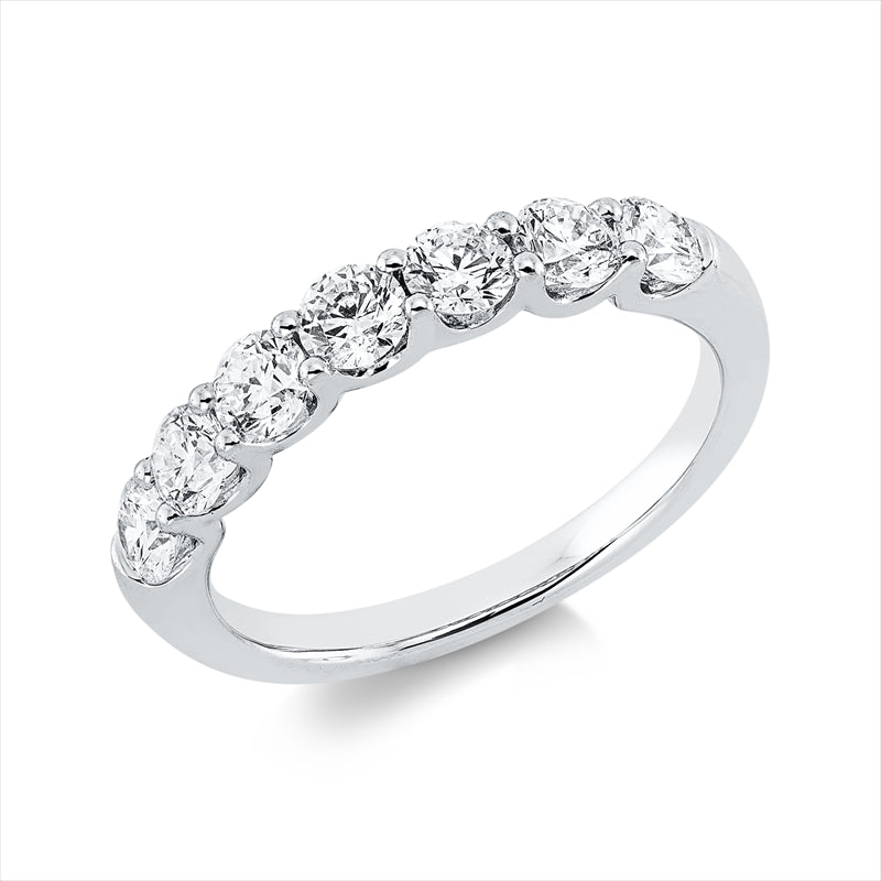 Ring 18 kt WG, 7 Brill. 1,01 ct, TW-si