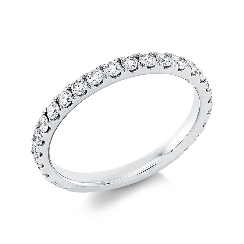 Ring 18 kt WG, 24 Brill. 0,65 ct, TW-vsi/si