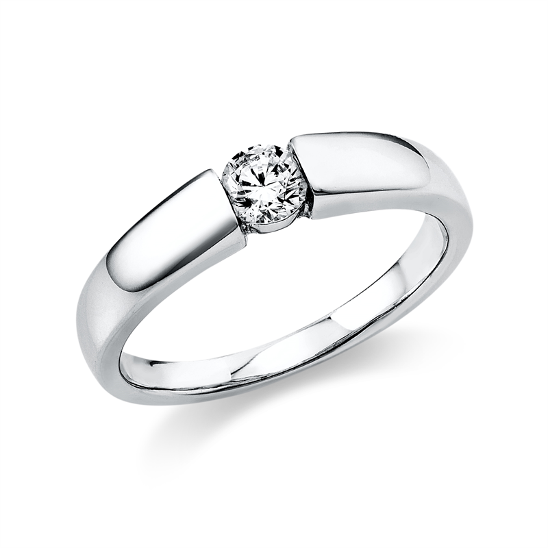 Ring 18 kt WG, 1 Brill. 0,25 ct, TW-si