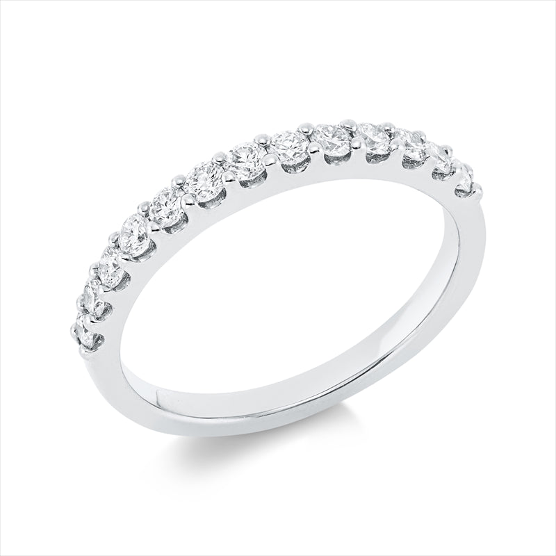 Ring 18 kt WG, 13 Brill. 0,45 ct, TW-si