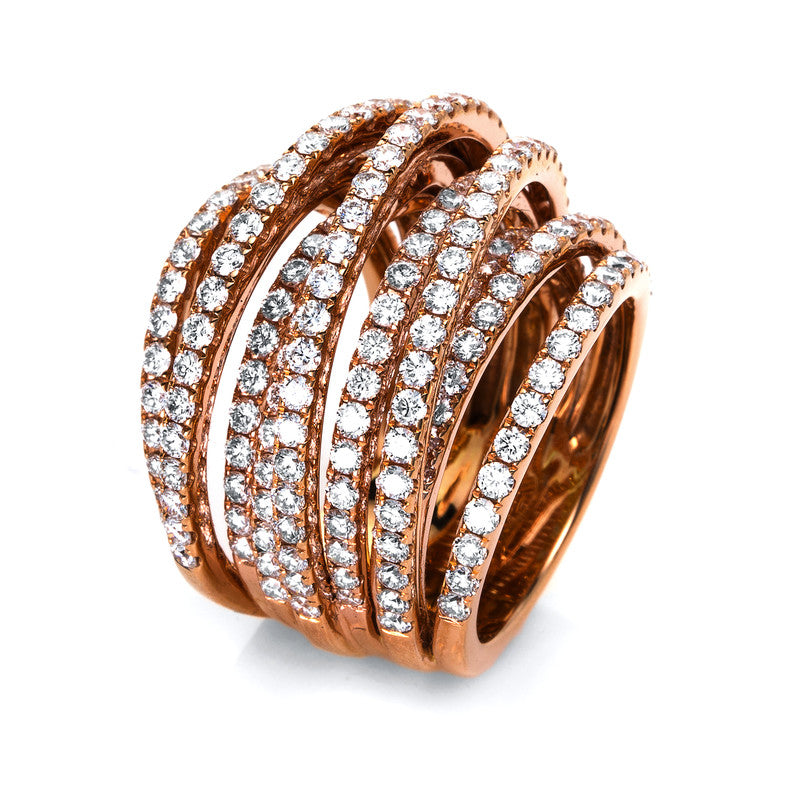 Ring 18 kt RG, 210 Brill. 4,21 ct, TW-vsi