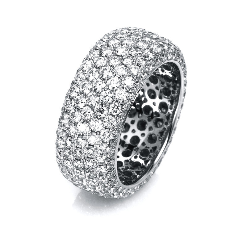 Ring 18 kt WG, 252 Brill. 4,70 ct, TW-vsi