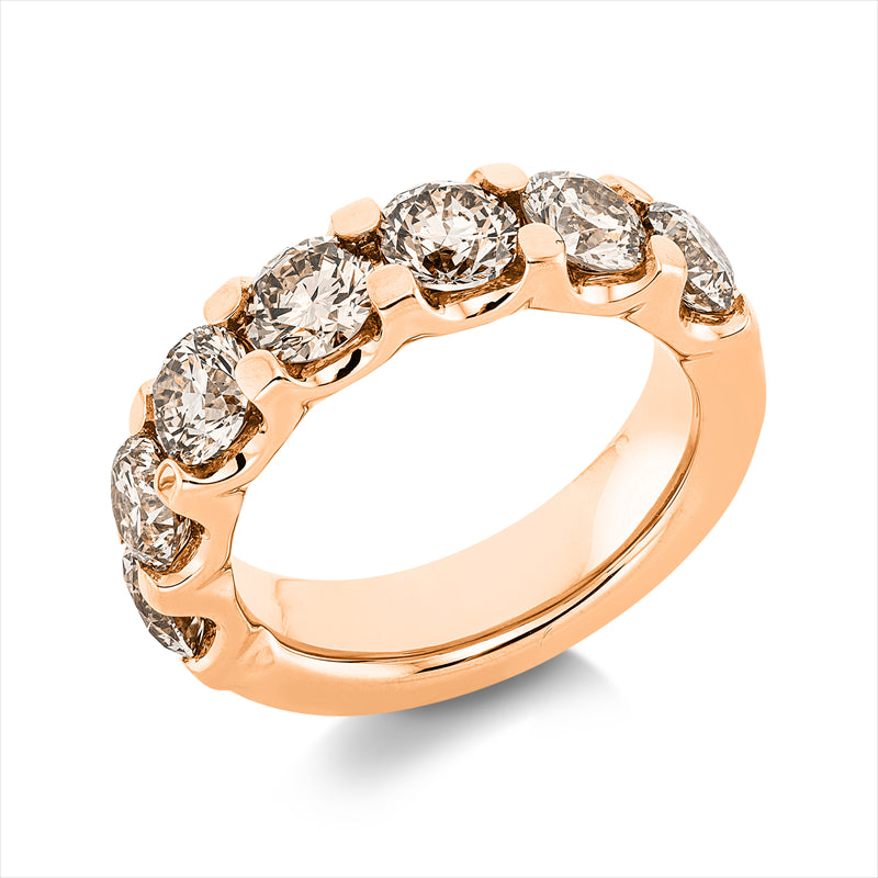 Ring 18 kt RG, Premium Edition, 7 Brill. 3,51 ct, braun-si