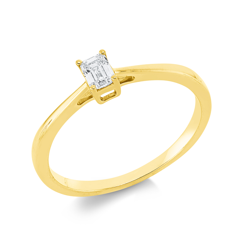 Ring 18 kt GG, 1 Sm.schliff 0,20 ct, TW-si