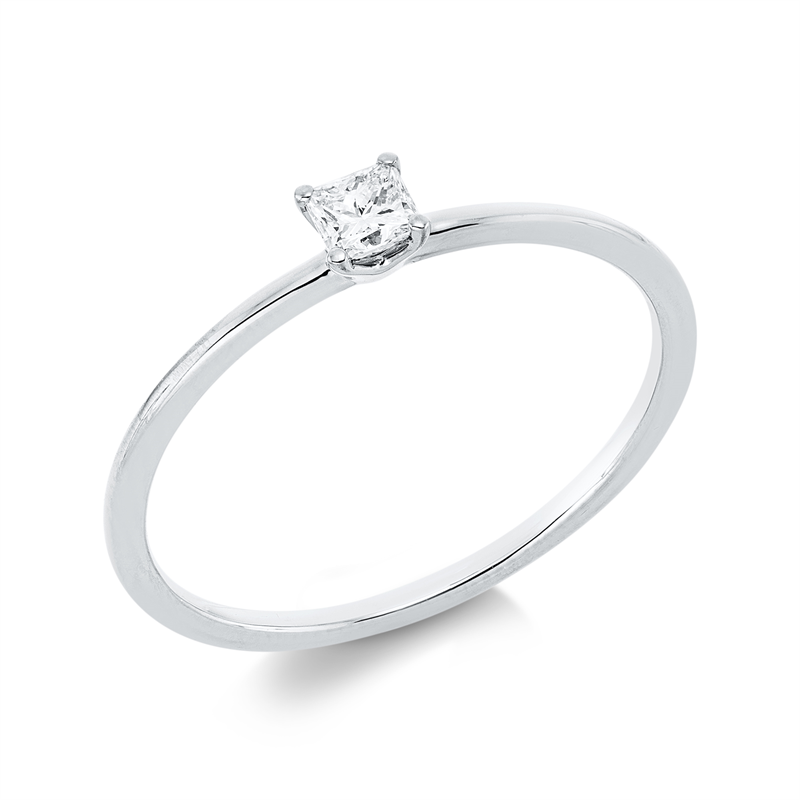 Ring 18 kt WG, 1 Princ. 0,15 ct, TW-si