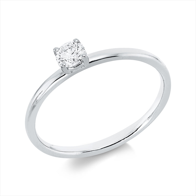 Ring 18 kt WG, 1 Brill. 0,20 ct, TW-si