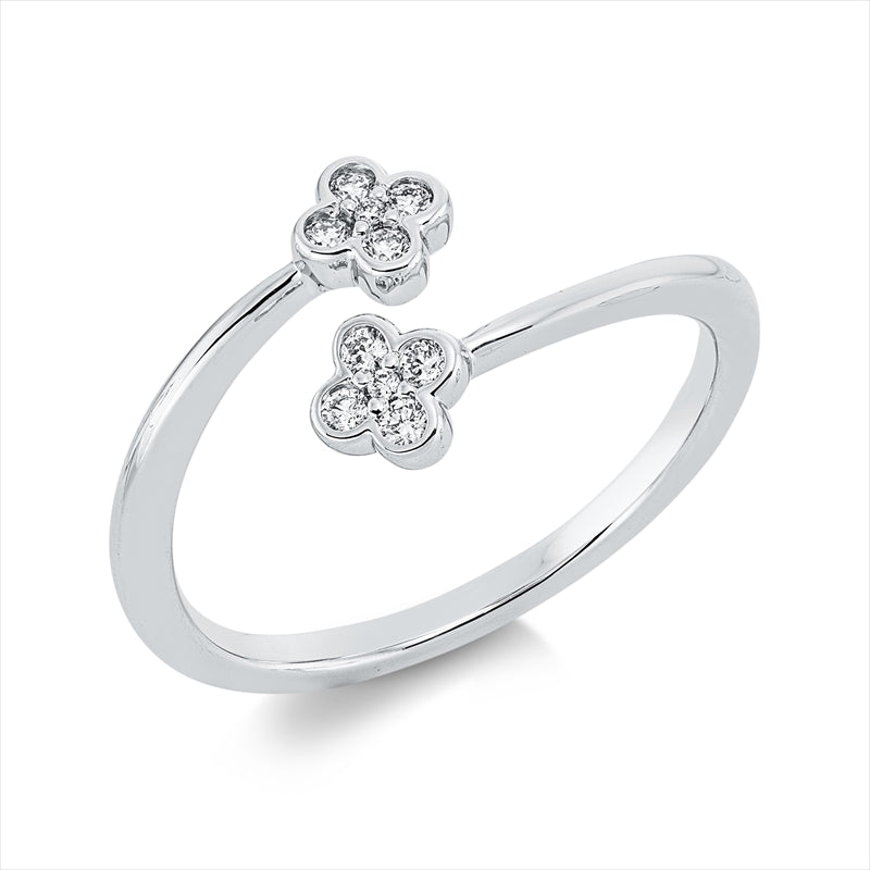 Ring 18 kt WG, 10 Brill. 0,10 ct, TW-si
