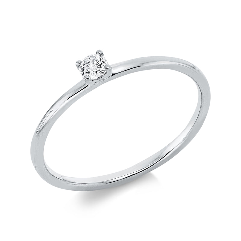 Ring 18 kt WG, 1 Brill. 0,10 ct, TW-si