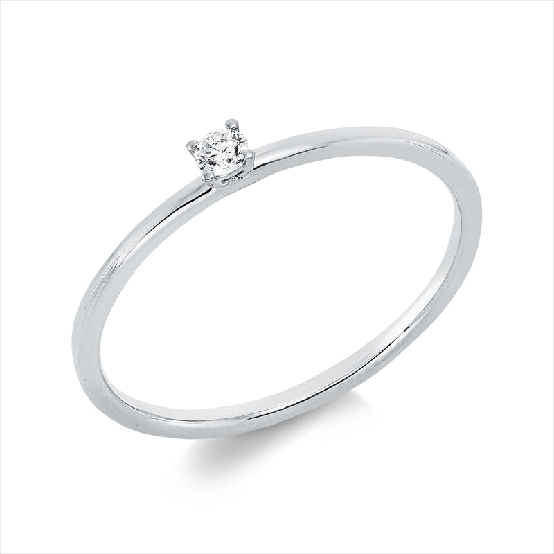 Ring 18 kt WG, 1 Brill. 0,05 ct, TW-si