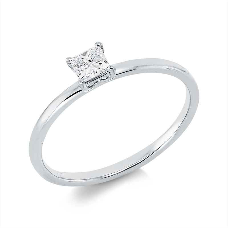 Ring 18 kt WG, 1 Princ. 0,28 ct, TW-si