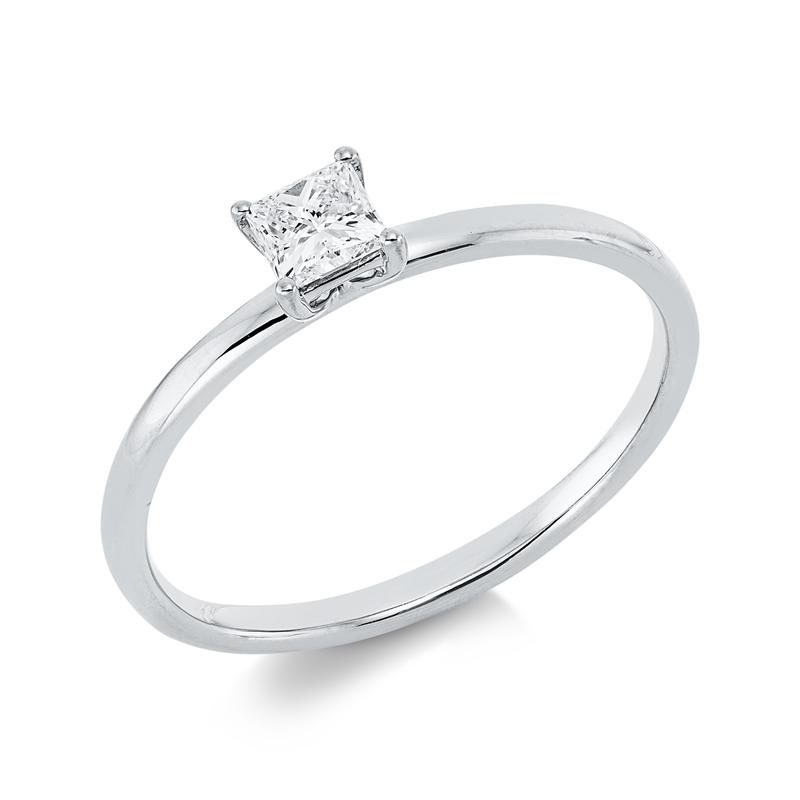 Ring 18 kt WG, 1 Princ. 0,28 ct, TW-si