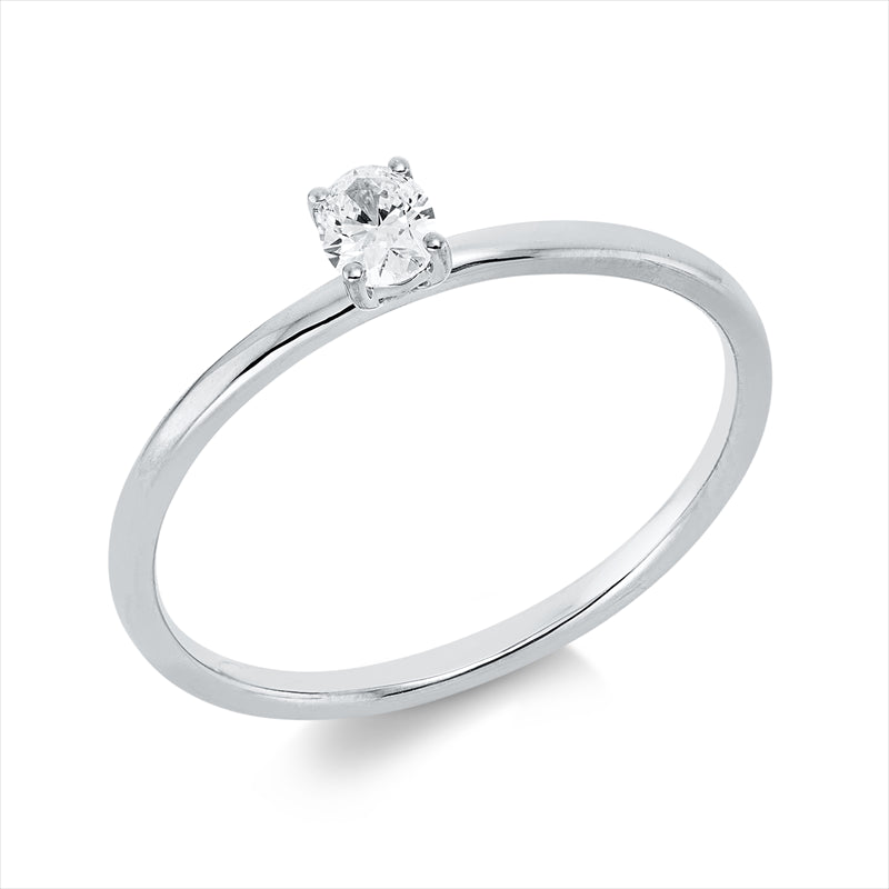 Ring 18 kt WG, 1 Oval 0,17 ct, TW-si