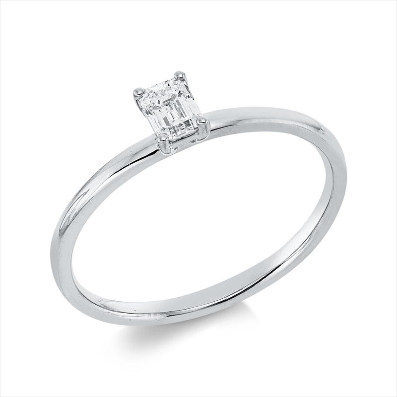 Ring 18 kt WG, 1 Sm.schliff 0,27 ct, TW-si