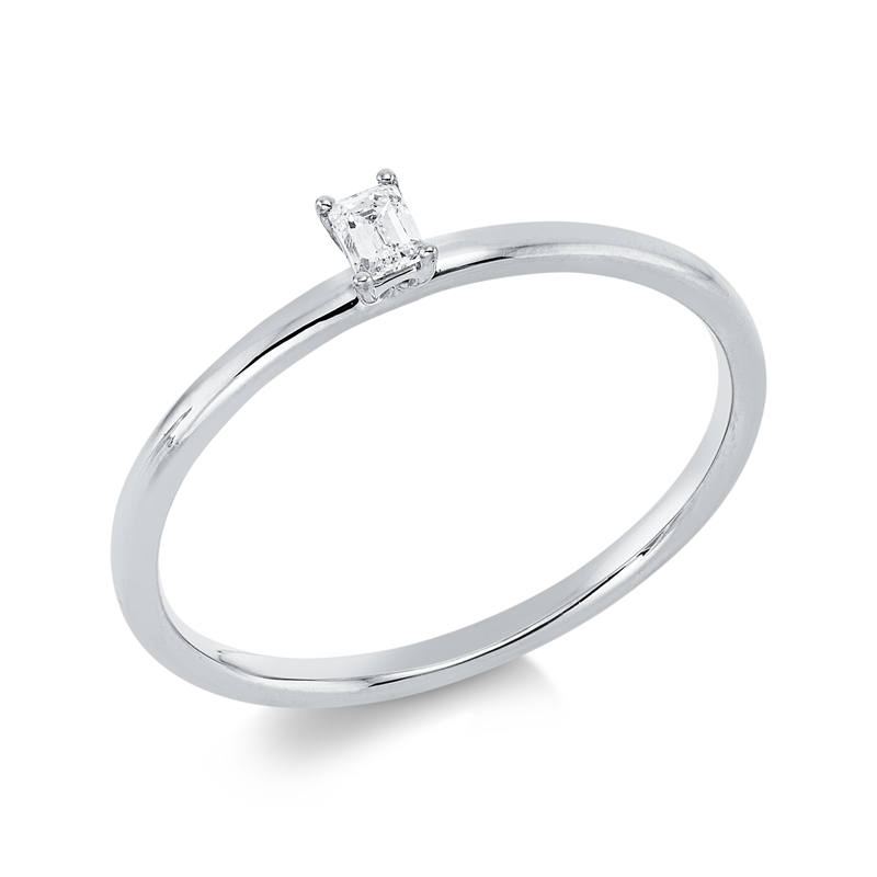 Ring 18 kt WG, 1 Sm.schliff 0,10 ct, TW-si