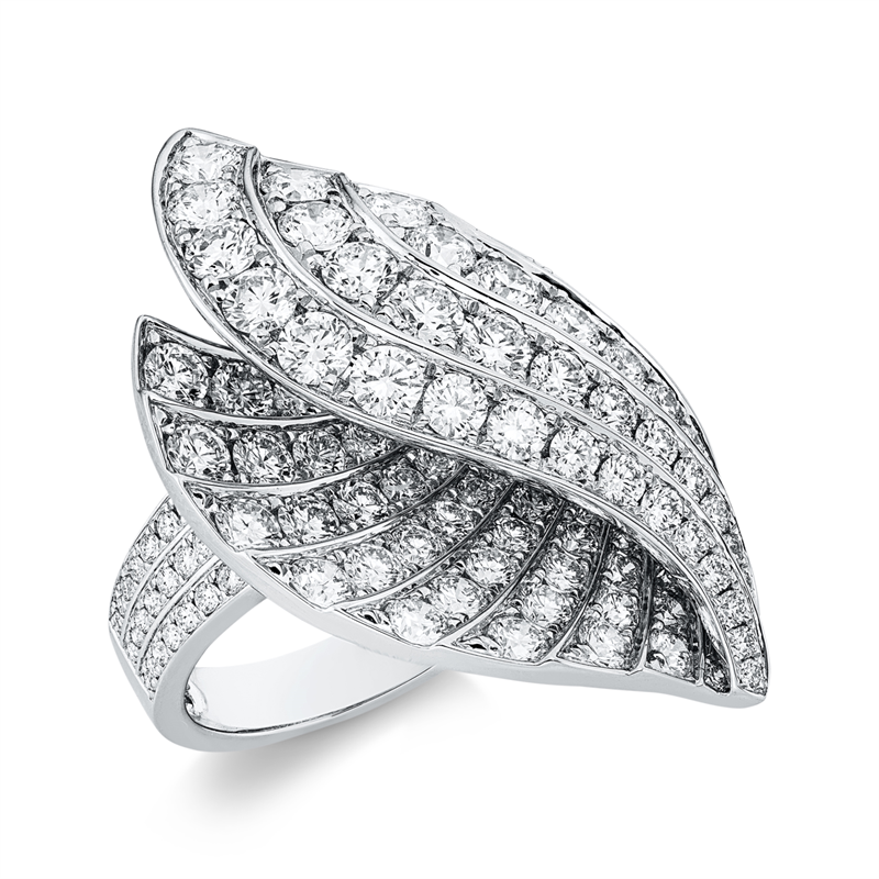 Ring 18 kt WG, 145 Brill. 4,26 ct, TW-vsi