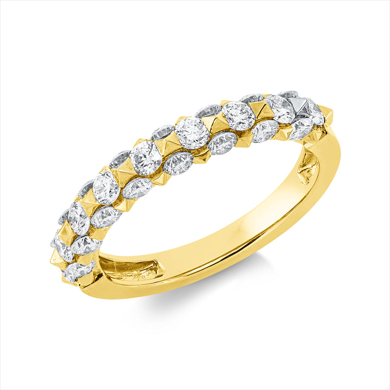 Ring 18 kt GG, 25 Brill. 1,18 ct, TW-si