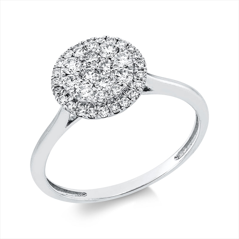 Ring 18 kt WG, 37 Brill. 0,45 ct, TW-si