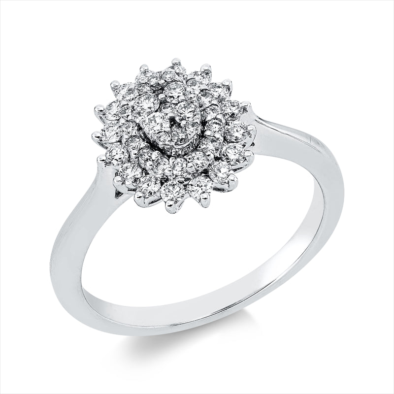 Ring 18 kt WG, 47 Brill. 0,56 ct, TW-pi