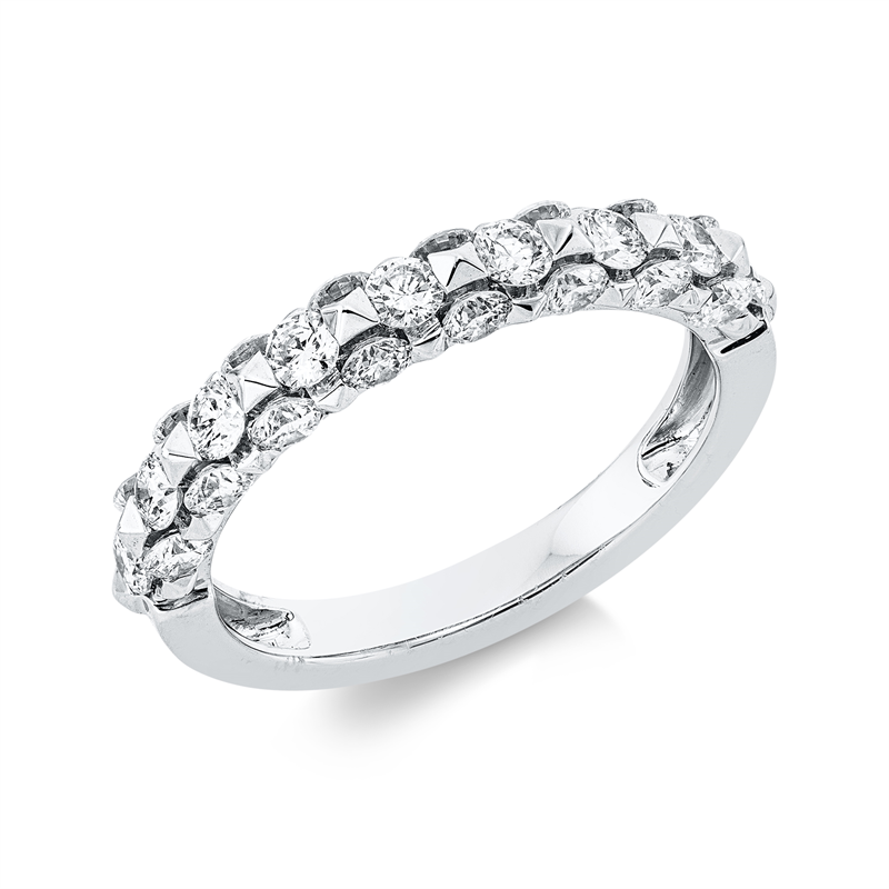 Ring 18 kt WG, 25 Brill. 1,18 ct, TW-si