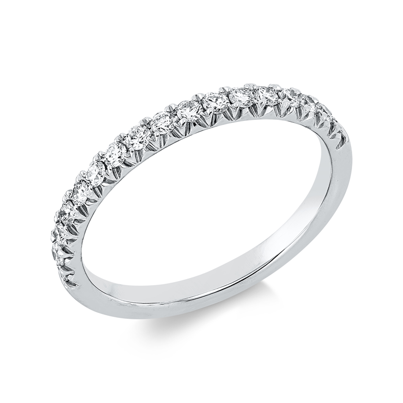 Ring 18 kt WG, 17 Brill. 0,31 ct, TW-si