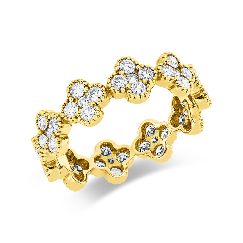 Ring 18 kt GG, 50 Brill. 1,22 ct, W-si