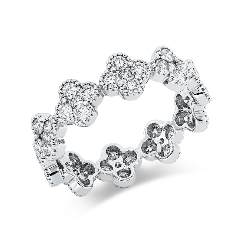 Ring 18 kt WG, 50 Brill. 1,22 ct, W-si